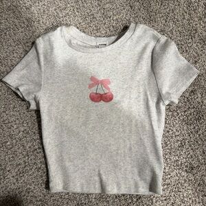 Gray Garage Top with Cherry Design